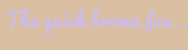 Image with Font Color CCBBEE and Background Color D9BEA2